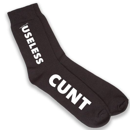 Funny Useless Cunt Black Socks