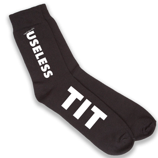 Funny Useless Tit Black Socks