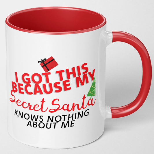 I got this Mug because my secret santa knows nothing about me Red 11oz Mug