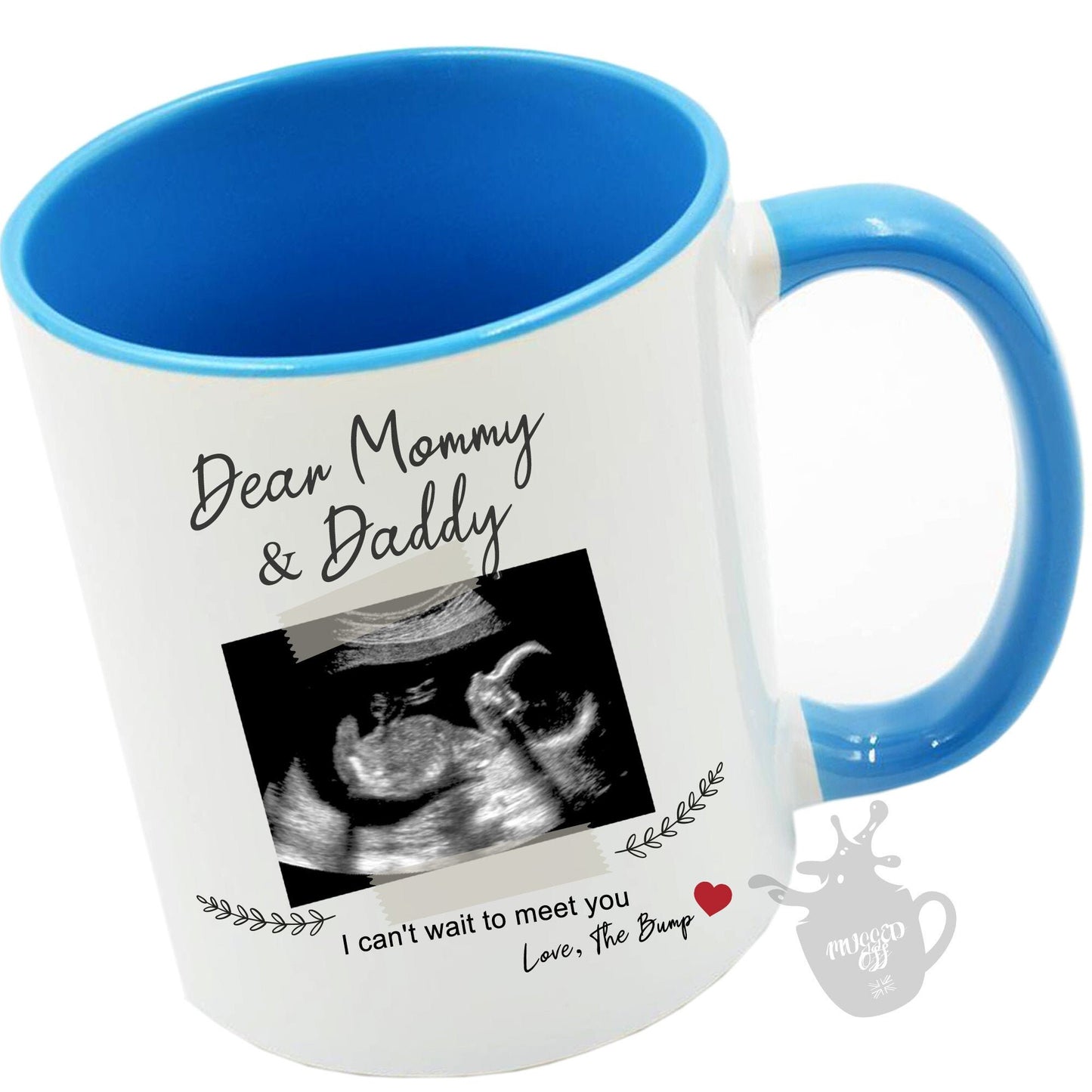 New Baby Scan Mug Pregnancy Announcement Gift For Mum Dad Pregnant New Parents - PERSONALISED